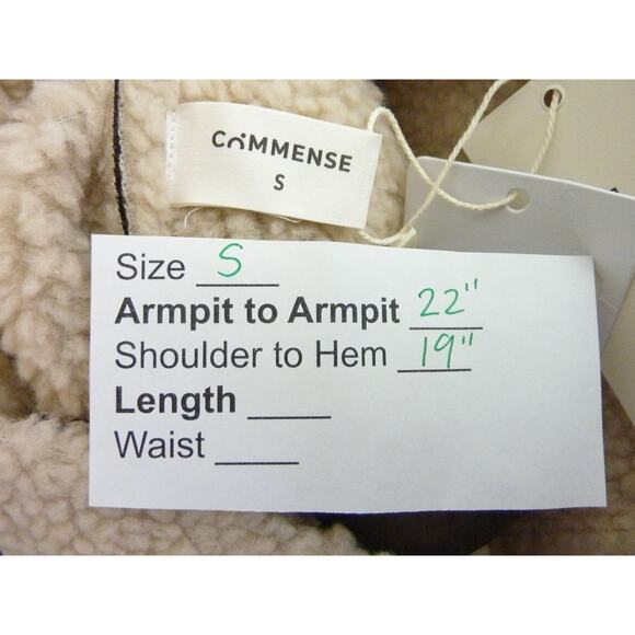 NWT Commense Faux Leather Sleeveless Flight Crop Jacket S - Picture 6 of 6